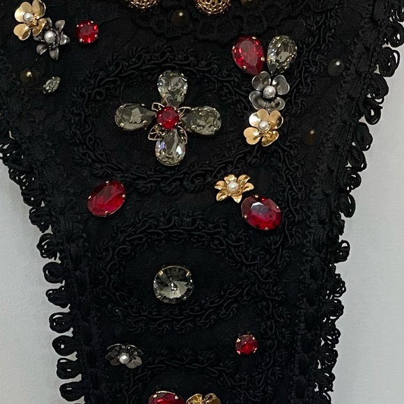 DOLCE & GABBANA
BLACK GOLD CRYSTAL TORERO LEATHER WIDE BELT NWT - Picture 7 of 16